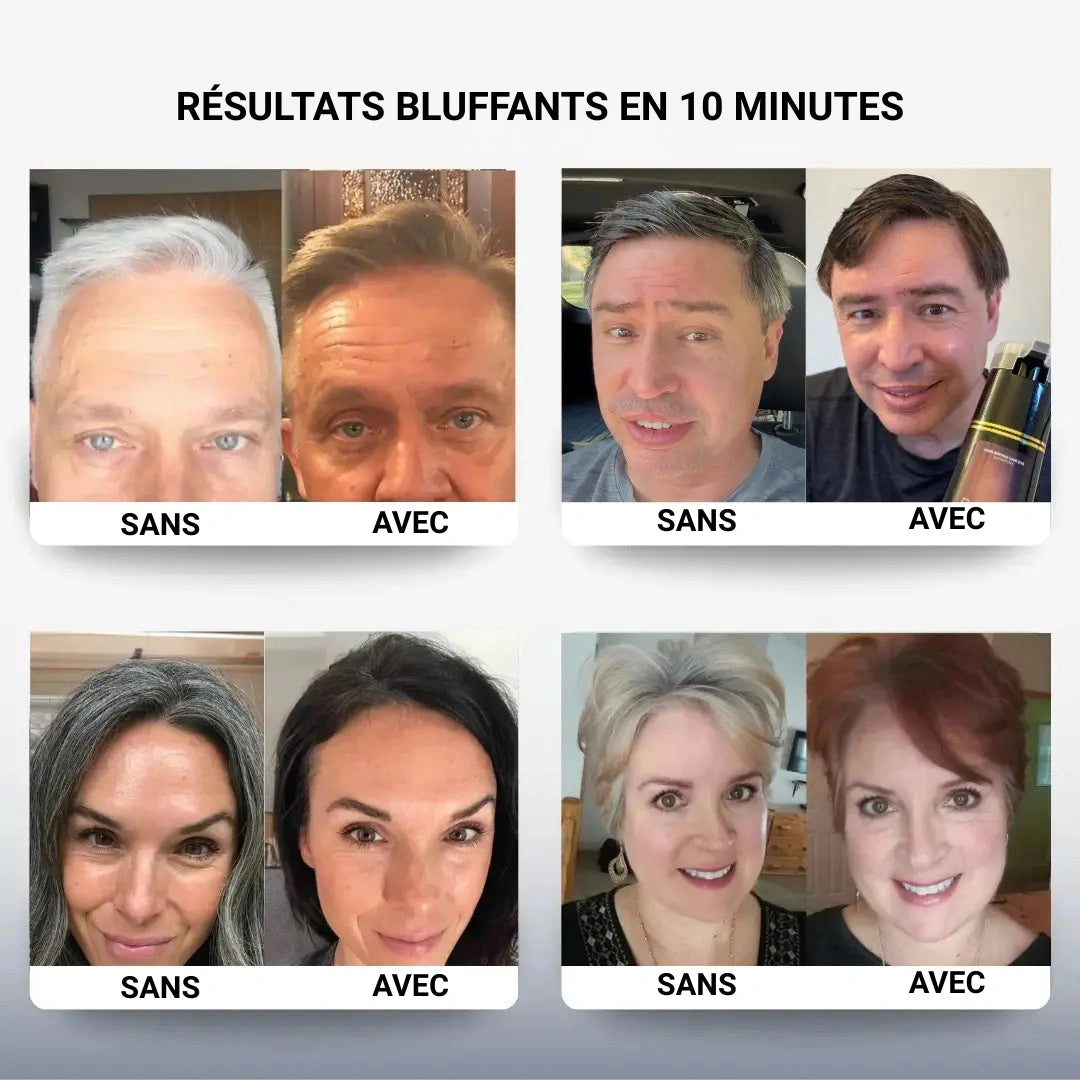 Shampoing Colorant Instantané - Sans gants. Sans dégâts.
