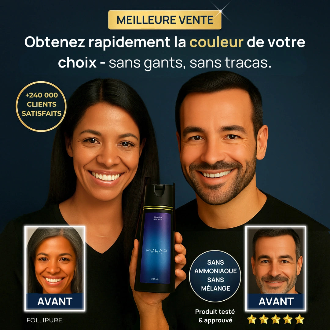 Shampoing Colorant Instantané - Sans gants. Sans dégâts.